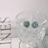 Pendientes S925 de Plata con Aguja de Plata, Topacio Azul Claro, Primavera y Verano, Simples y Exquisitos para Mujer, Diamante Cuadrado, Pendientes de Alta Gama, Venta al por Mayor de Pendientes