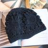Verão Vintage Início Outono Fino Artesanal Crochet Chapéu Mulher Oco Flor Heap Chapéu Artístico Estilo Étnico Baotou Chapéu
