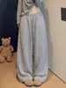 Pantalones deportivos marrones para mujer, nueva colección otoño 2026, corte holgado, cintura alta, adelgazantes, estilo casual, con bolsillos grandes, pantalones de pierna ancha