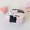 Bolsa de Maquillaje Acolchada de Tela Estilo Coreano, Bolsa Portátil para Guardar Toallas Sanitarias para Estudiantes, Bolsa Menstrual, Bolsa para Auriculares Bluetooth, Bolsa para Labiales