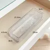 Caixa de armazenamento para gaveta em PET transparente, organizador com compartimentos para cosméticos, organizador de armazenamento de luxo para mesa de maquiagem de mesa