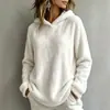 2026 Nova TEMU Europeia e Americana Transfronteiriça Amazon AliExpress Mais Vendido Outono/Inverno Moda Casual Cor Sólida Manga Longa Moletom