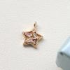 Colgante de Estrella de Cinco Puntas, Luna, Astronauta, Chapado en Cobre, Oro Real, Micro Zirconio, Joyería DIY Hecha a Mano, Aretes, Collar, Pulsera