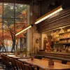 Lámpara de comedor larga retro americana estilo industrial de diseñador lámpara para cafetería bar personalidad creativa araña de oficina
