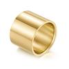 Anillos de Dedo de Tubo Largo Brillante de Acero de Titanio Europeo y Americano, Accesorios de Mano Modernos Simples y a la Moda, Venta Directa de Fábrica de Anillos de Acero Inoxidable