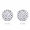 Originales En Stock 2026 Nuevo Modelo Pendientes Exagerados Deslumbrantes Pendientes de Bola Redonda Dorados y Plateados Pendientes Huecos Estrellados para Mujeres