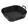 Tapete de silicona multiusos para hornear, resistente al horno, fácil de limpiar, resistente al aceite, bandeja de silicona para freidora de aire