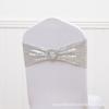 Funda para Silla Elástica para Boda de Hotel sin Lentejuelas Correa Banquete Fiesta Hebilla Diamante Lazo Respaldo de Silla Flor Decoración Respaldo de Silla