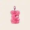 Pelo de Conejo Piel Genuina Conejo de Orejas Paradas Colgante de Peluche con Textura Suave, Juguete de Piel, Colgante para Bolso, Llavero Exquisito