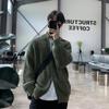 MY1016 2023 invierno hombres cuello alto medio cremallera cárdigan pareja estilo coreano suelto abrigo suéter