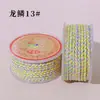 Pulsera de Cuerda Multicolor de 3 mm con Patrón de Escamas de Dragón, Cuerda de Jade Multicolor Teñida, Joyería Estilo Xizang para Hacer Tú Mismo