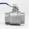 Válvula de bola de paso total de acero inoxidable 304/316 resistente a altas temperaturas con rosca interna para caldera de vapor DN15 20 25 32