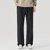 Moda Masculina Fengshe / Nova Coleção Primavera e Outono 2026 Calças Casuais Estilo Americano Largas Jeans Sintético Lavado Calças de Perna Larga Retas