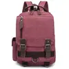 Venta Directa de Fábrica Mochila de Lona Retro de Gran Capacidad Unisex Bolsa Casual para Viajero Mochila de Lona para Exteriores