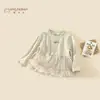 Roupas de Outono para Meninas Camiseta 2026 Nova para Bebê Menina Estilo Coreano Casual Malha Casual Infantil Moda Estilo Primavera e Outono Categoria A Vestuário
