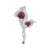 Broche de Lirio de Calas Full Diamond de Moda Nueva Decoración para Ropa de Moda Versátil Ramillete Accesorios de Decoración para Vestidos Festivos