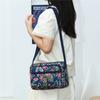 Bolsa transversal casual de grande capacidade com várias camadas, leve para viagens ao ar livre, pequena bolsa quadrada de tecido Oxford, bolsa de ombro elegante e versátil