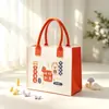 Bolsa de Fieltro de Dibujos Animados para Celebración de 100 Días de Bebé, Gran Capacidad, Portátil para Compras, Grosor Extra, Bolsa para Mamá, Bolsa de Regalo de Fieltro de Celebridad de Internet