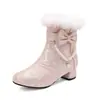 Botines Mary Jane Bordados Florales Estilo Chino con Lazo de Perlas, Botines Cortos para Padres e Hijos, Botines Bajos para Estudiantes, Tallas 28-43, Exportación