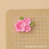 Acessórios de resina fofos de desenho animado em cor sólida de flor de pêssego, presilhas de cabelo DIY, joias, cola cremosa e materiais para fazer tamancos - atacado