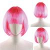 Cabello de Estudiante Masculino Disfraz Peluca Bobo para Mujer Cabeza de Hongo Cobertura Completa Multicolor BOBO Cabello Corto Accesorios para Actuación