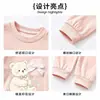 Nuevo conjunto de ropa interior para niñas, pijama lindo de dibujos animados, ropa de otoño para bebé, conjunto de dos piezas de ropa para el hogar para niños