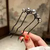 Grampo de Cabelo Vintage para Mulheres, Grampo de Cabelo Metálico de Alta Qualidade em Forma de U com Peônia, Grampo Sofisticado de Nicho, Acessório de Cabelo Estilo Antigo Venda por Atacado