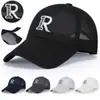 Estilo Coreano Ins Boné de Baseball Versátil com Bordado da Letra R Proteção Solar Aba Curva Chapéu para Uso Externo Praia Corrida Pesca para Homens