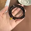 Pulsera de Palisandro Indio de Hoja Pequeña con Cuentas de Sándalo Combinada con Jade Hetian, Joyería Unisex, Pulsera de Pareja, Estilo Chino, Diseño Simple