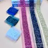 Nuevos Accesorios para el Cabello con Base de Malla Bordado de Lentejuelas y Perlas Encaje Adornos para Sombreros Accesorios para Ropa de Escenario 6.5CM de Ancho