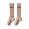 Calcetines de pantorrilla para niños, otoño e invierno, calcetines de algodón rojo de red blanca, calcetines de pelo a rayas, medias gruesas para mujer, Zhuji al por mayor