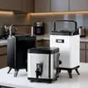 Cubo Aislado Cuadrado para Té de Leche, Cubo de Acero Inoxidable para Té de Leche para Uso Comercial, Adecuado para Puestos, Mantiene Fría y Caliente la Leche de Soya, Cubo Aislado Cuadrado