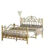 Cama de Hierro, Cama de Princesa para Niños, Cama de Arte de Acero con Marco de Hierro para Dormitorio, Cama Doble para Apartamento de Alquiler, Cama Simple con Marco de Hierro Estilo Europeo