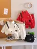 Ropa para Niños 2025 Primavera Nuevo Fresco y Guapo Estilo Deportivo Casual Conjunto de Sudadera con Capucha Estilo Coreano Conjunto de Dos Piezas Moderno para Niños y Niñas