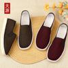 Sapatos com Boca Elástica Sapatos Femininos Estilo Sapatos de Pano Old Beijing Slip-on Solado Macio Camadas Casuais Sola Artesanal