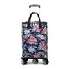 Carrito pequeño para la compra del hogar rueda universal carrito de compras portátil bolso de mano bolsa de compras de papel de aluminio aislante bolsa con ruedas venta al por mayor