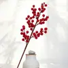 Flor artificial de azevinho rica em frutos casa nova Natal vermelho decoração de Ano Novo sala de estar ornamentos de flor seca eucalipto