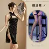 Peça a Nova Lingerie Sexy da Noite Sexy Cheongsam Fenda Recorte Alça Tentação Retro Cheongsam Uniforme 560