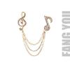 Corrente de Colar Broche de Desenho Animado Coroa Âncora Dourado Prateado Pingente Acessórios para Bolsa Alfinete de Casal Original e Requintado