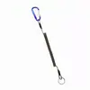 Cable de acero con mosquetón, popular en AliExpress, cordón retráctil portátil para llaves anti-pérdida, cuerda anti-pérdida para equipo de pesca