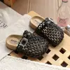 Diadema de Punto Hueco Sandalias de Verano 2026 Nuevas Sandalias Transpirables de Verano para Exteriores para Niñas Suela Gruesa Sandalias de Playa de Moda