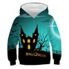 Sudaderas de Otoño Cabeza de Calabaza de Halloween Sudaderas con Estampado 3D Niños Niñas Sudaderas con Capucha Pulóver Tops Moda Infantil