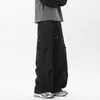 Calça Cargo Masculina 2026 Novo Estilo Americano Outono Solta Juventude Plissada Tendência Calça Paraquedista Reta Casual