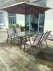 Juego de Mesa y Sillas de Malla de Hierro Forjado para Ocio al Aire Libre, Juego de Muebles de Hierro Completo con Sillas de Mimbre para Jardín Exterior, Balcón, Patio