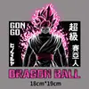 Fornecimento transfronteiriço em estoque de personagens de desenhos animados japoneses Super Saiyan T-shirt impressão de transferência térmica de tinta branca hot stamping agora feito