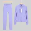 [Em Estoque] Conjunto de Jaqueta com Gola Alta e Calça Cropped Ld Transfronteiriça, Jaqueta Esportiva de Gola Alta, Jaqueta Esportiva de Outono para Yoga