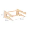 Em estoque Suporte Simples para Computador Rack Elevado de Madeira para Laptop Rack de Armazenamento para Mesa de Escritório Suporte para Laptop