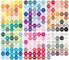 Pindou 221 pegatinas con números de color DIY hechas a mano para almacenamiento clasificación tarjetas de color pegatinas etiquetas de frijol de color admiten personalización