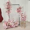 Fundo Vermelho para Casamento Placa Floral Palco Chão Arranjo de Flores Placa KT Flor Amarrada Banquete de Noivado Padrão de Flores no Chão Arranjo de Flores