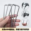 Clavos de tierra en forma de U, clavos galvanizados resistentes al óxido y a la corrosión para fijar tela de control de malezas y mantillo. Clavos de tierra en forma de U transfronterizos soportan el etiquetado